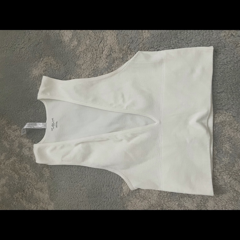 COPY - Cream cropped v-neck from urban outfitters